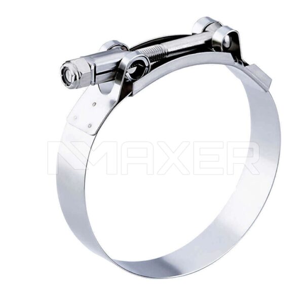 Abrazadera de Perno pasado Inox. 113 a 121 mm