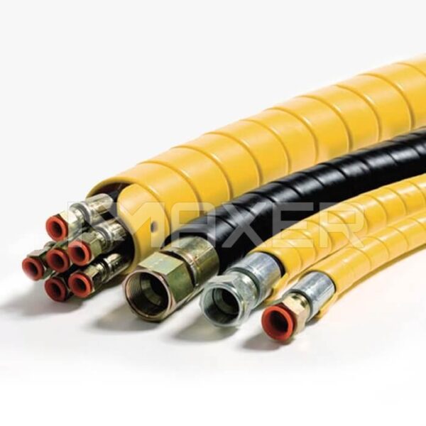 Protección espiralada PVC 20,6 MM (rango 22-27 mm) caja 20 mts, Amarilla