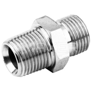 Adaptador Hidráulico NPT-BSP Recto, Macho NPT 3/8" x Macho BSP 3/8"