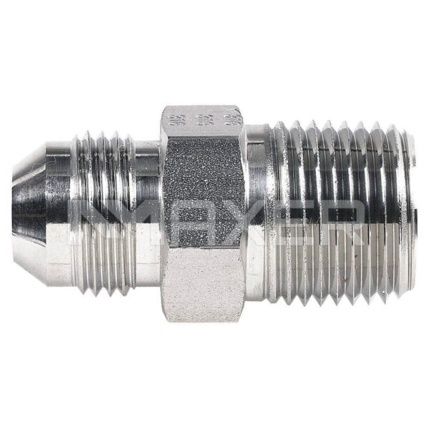 Adaptador Hidráulico SS JIC-NPT Recto, Macho JIC 1″ x Macho NPT 1″, Acero Inoxidable