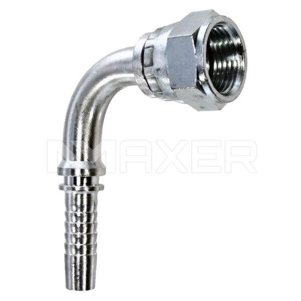 Niple Hidráulico JIC a 90°, Hembra Giratoria JIC 5/16″ x espiga 5/16″