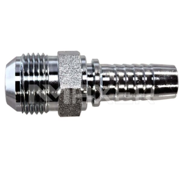 Niple Hidráulico JIC Recto, Macho JIC 3/16″ x espiga 3/16″