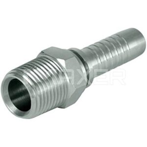Niple Hidráulico SS NPT Recto, Macho NPT 1-1/4" x espiga 1-1/4", Acero Inoxidable