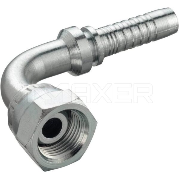 Niple Hidráulico BSP a 90°, Hembra Giratoria BSP 2″ x espiga 2″