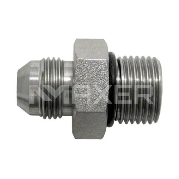 Adaptador Hidráulico JIC-SAE Recto, Macho JIC 1/4″ x Macho SAE 1/4″ O’ring